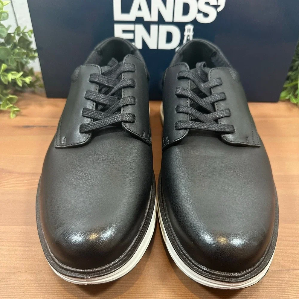 Lands' End Men's Sport Black Oxford Shoes Size 9.5